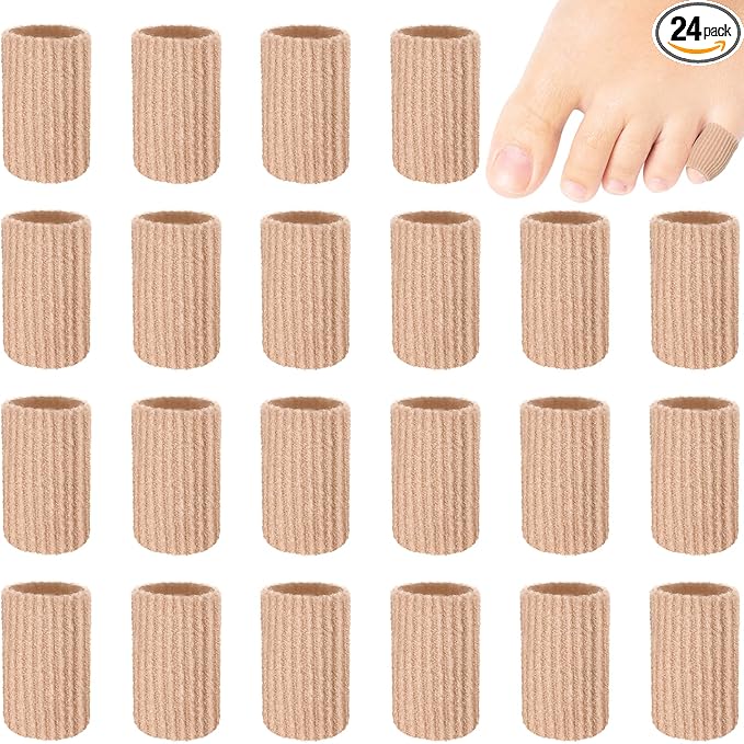 Blulu 24 Pieces Toe Tubes 0.98 Inches Cushion Tube Corn Pads by Blulu