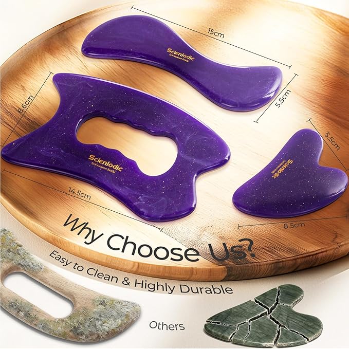 Scienlodic 3 Pcs Gua Sha Massage Tools - Image 8