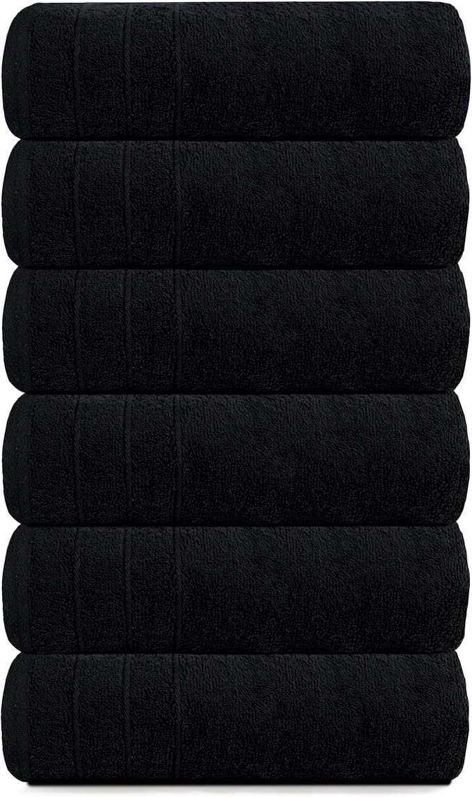 Tens Towels Pack of 6 Hand Towels, 100% Cotton, Lighter Weight, Quick to Dry - Image 8