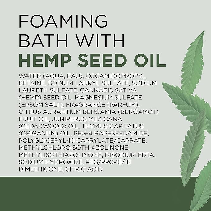Dr Teal's Foaming Bath with Pure Epsom Salt, Cannabis Sativa Hemp Seed Oil - Image 9