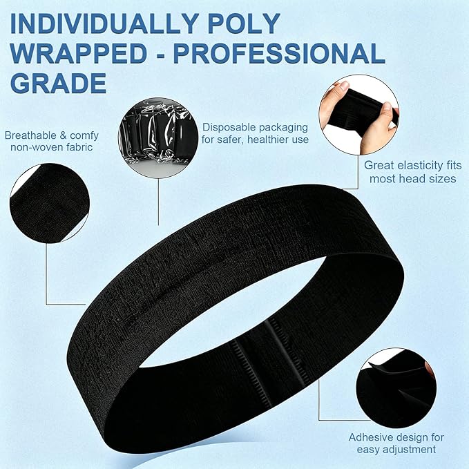 160 Count Disposable Spa Headbands - Image 4