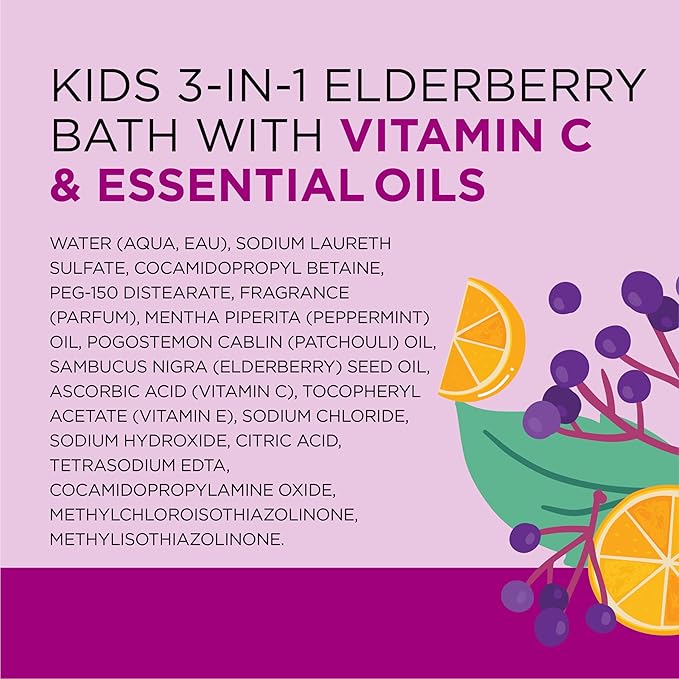 Dr Teal's Kids 3-in-1 Bubble Bath, Body Wash & Shampoo, Boost & Renew Elderberry - Image 8