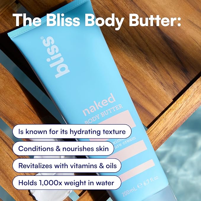 Bliss - Naked Body Butter - Unscented - Maximum Moisture Cream - 6.7 Fl Oz - - Image 4