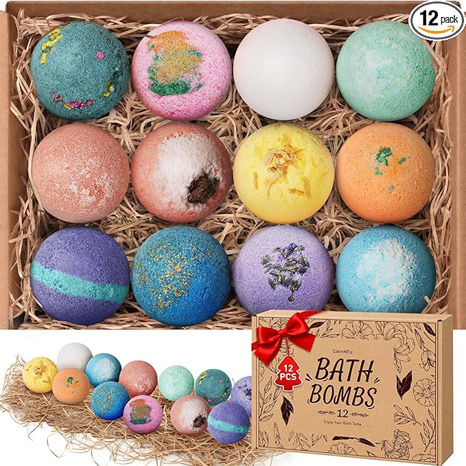 CalmNfiz Bath Bombs for Women, Natural Bubble Bathbombs by CalmNFiz