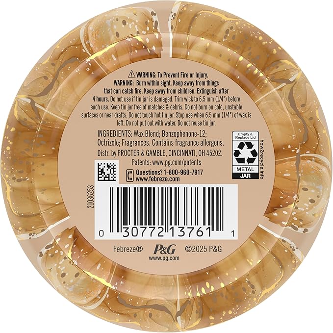 Febreze Scented Candle, Soothe & Restore Scent, 11 oz 4 Wick Candle, Single Pack - Image 9