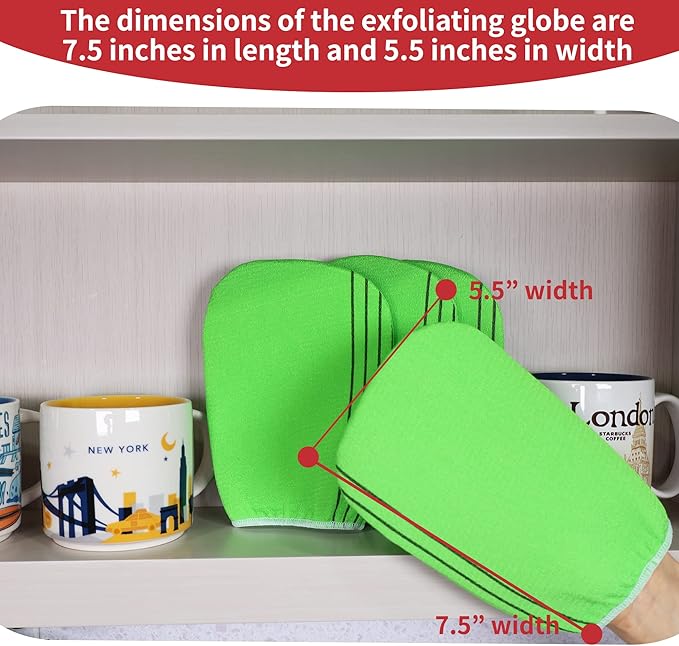 etreetowel Korean Asian Exfoliating Bath Washcloths Mitt Scrub - Image 5