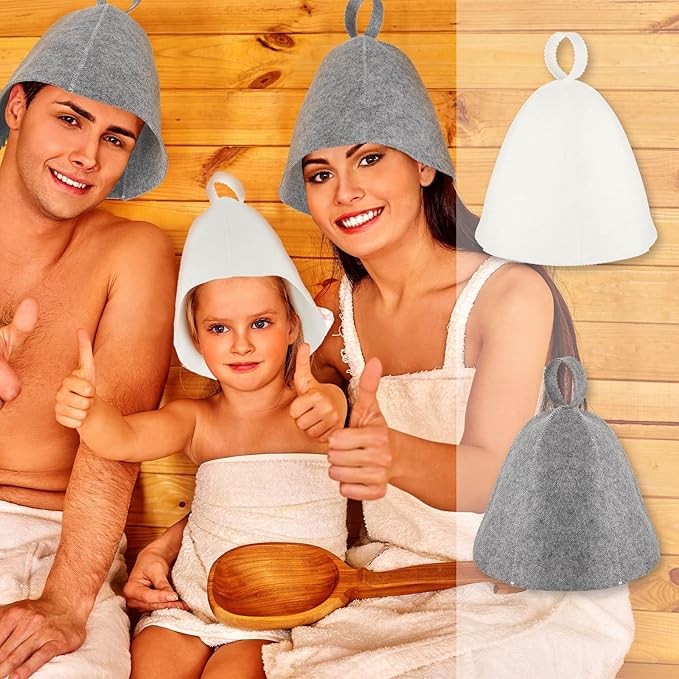 JaGely Sauna Hat for Men Women Sauna Hat Vaporarium Cap Russian Banya Cap for - Image 6