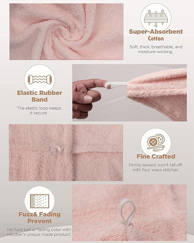 Textila 100% Cotton Hair Wrap Towels - Image 4