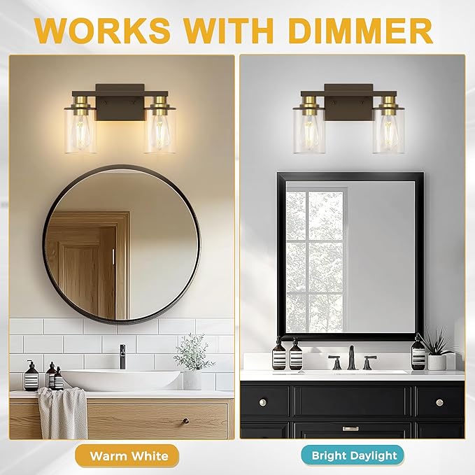 L LOHAS LED 2 Light Bathroom Vanity Light, ETL Listed - Image 5