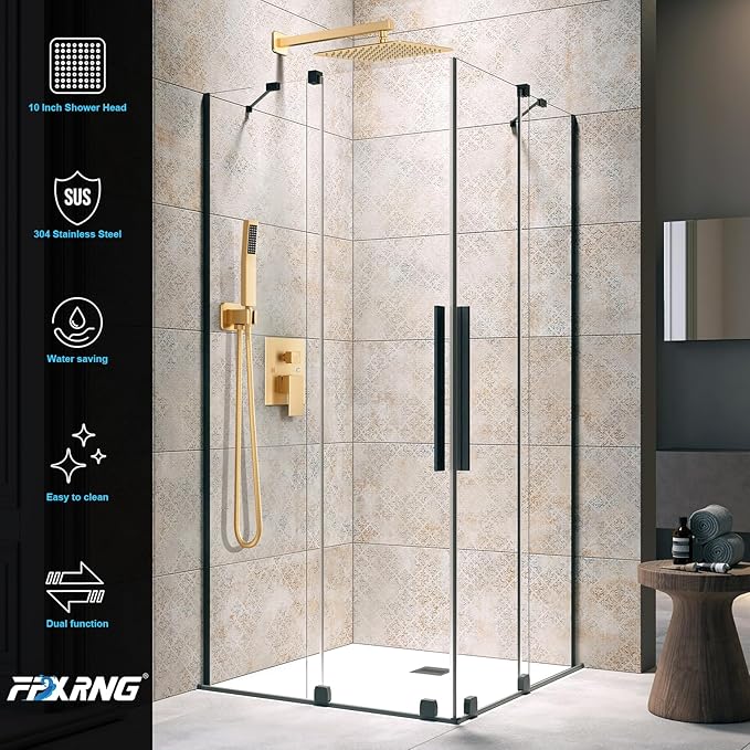 FPXRNG Gold Shower Faucet Set, Rainfall Shower System - Image 3