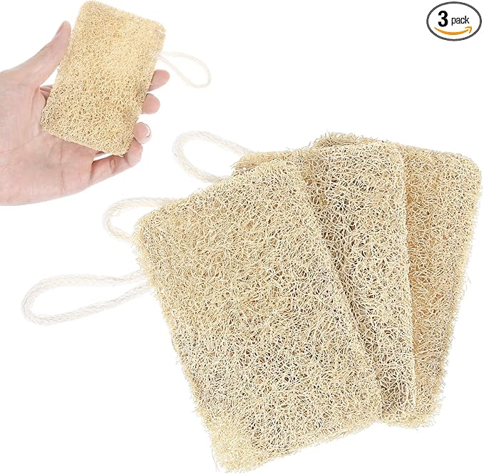 3Pcs Natural Loofa, 100% Real Natural Loofah Sponges Set, Loofah Sponge by Unknown