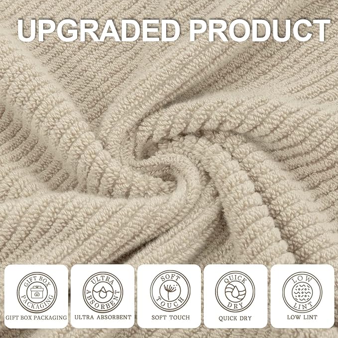 VOOVA & MOVAS Taupe Hand Towels - Image 2