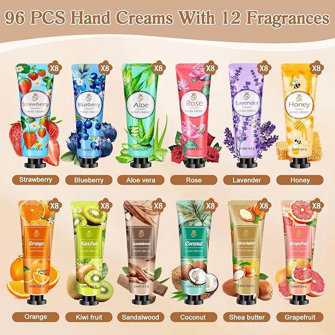 96 Pack Mini Hand Lotion Bulk, Hand Lotion Travel Size, Hand Cream Bulk Gifts - Image 3
