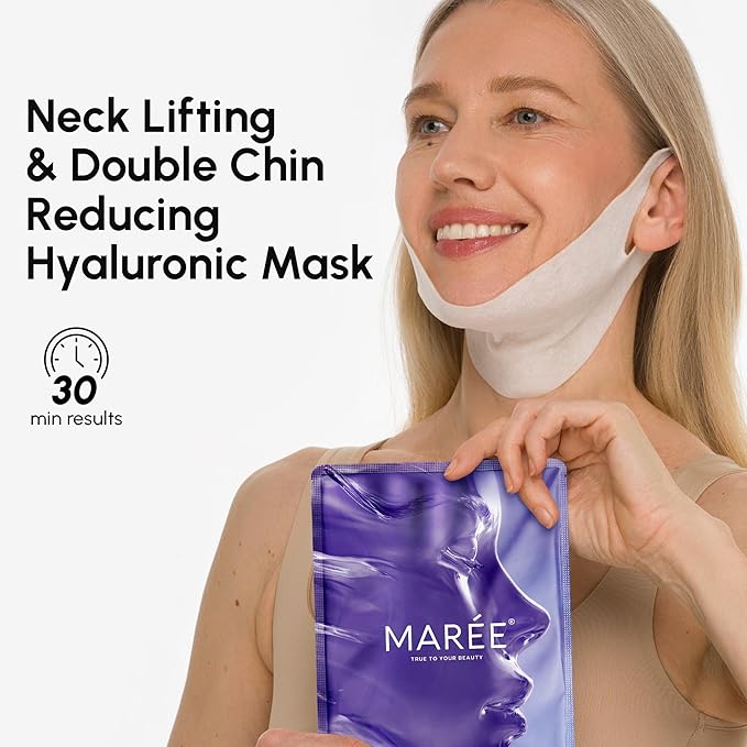 MAREE V Line Lifting Mask with Hyaluronic Acid – Deep Collagen Face Mask - Image 2