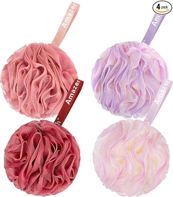 AmazerBath Loofah Sponge 75g/Piece, Exfoliating Bath Sponge Body Scrubber by AmazerBath