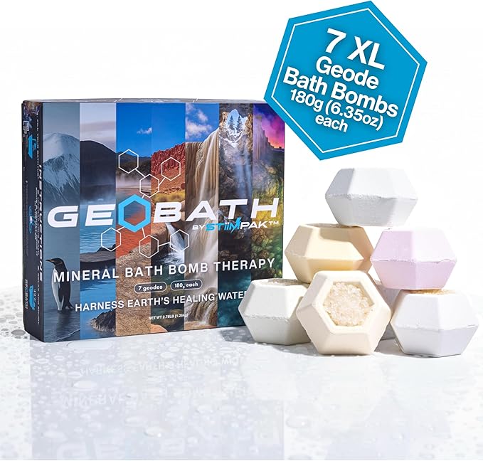 Magnesium & Epsom Salt Natural Mineral Bath Bombs | XL 180g | Skin Care & - Image 2