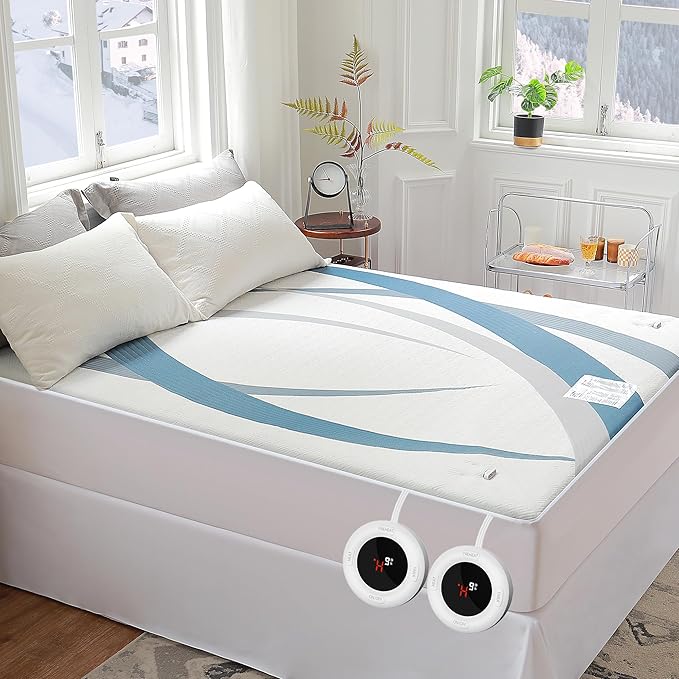 Gotcozy Heated Mattress Pad Queen Size Dual Control by EASYTOCHOOSEEASYTOLOVE