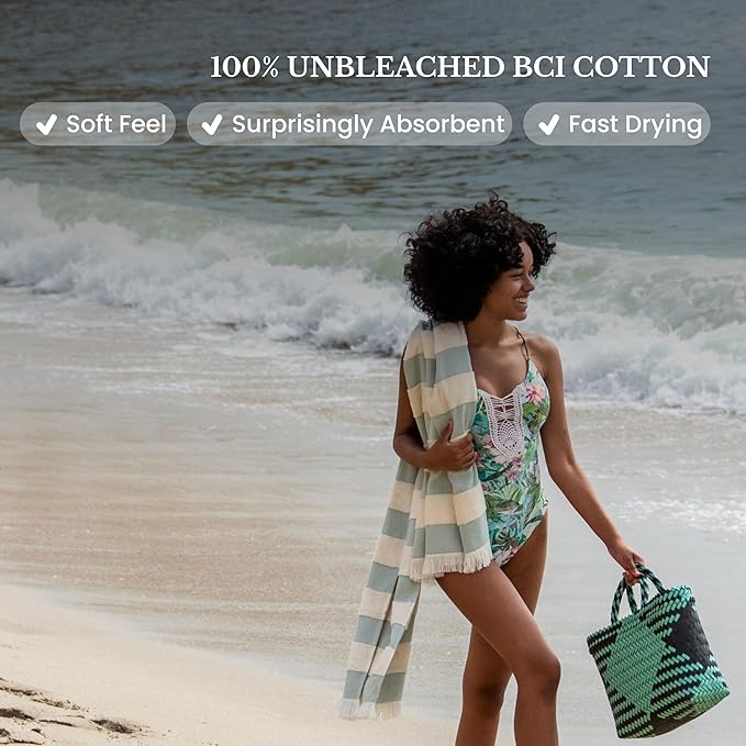 Lightweight Turkish Beach Towel - Image 3