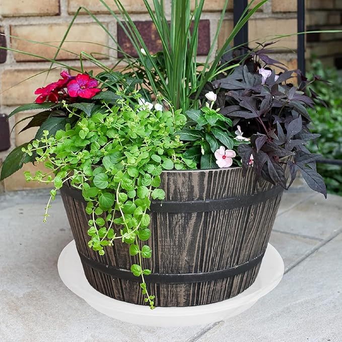 Plant Saucer - 2 Pack 22 Inch Extra Large Durable Plastic Plant Trays Clear - Image 3