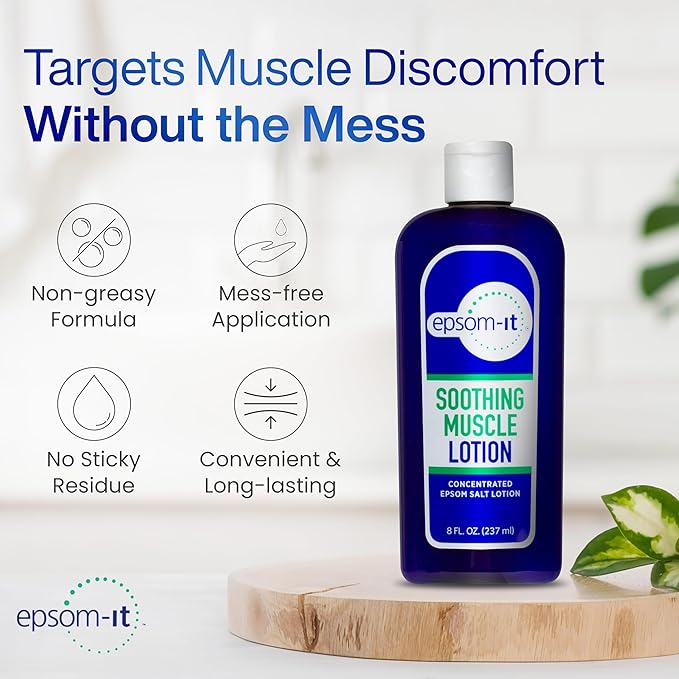 Epsom-It Soothing Muscle Magnesium Lotion – Epsom Salt Topical Cream - Image 4