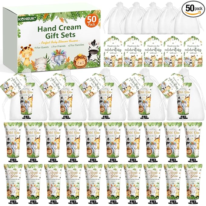 50 Pack Baby Shower Bulk Hand Cream Gifts Sets, Baby Shower Favors and Bridal by KONEUK