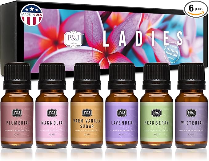 P&J Trading Fragrance Oil Ladies Set | Pearberry, Warm Vanilla Sugar, Wisteria by PJTrading