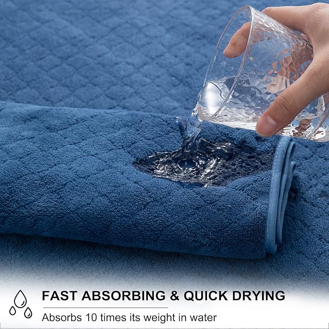 Ycosy Navy Bath Towels Set 35x70 Inches - Image 4