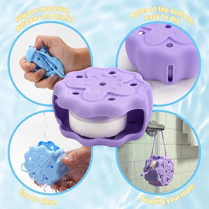 Purple Shower Steamer Tray, Hangable and Reusable Shower Steamer Holder/Hanger - Image 3