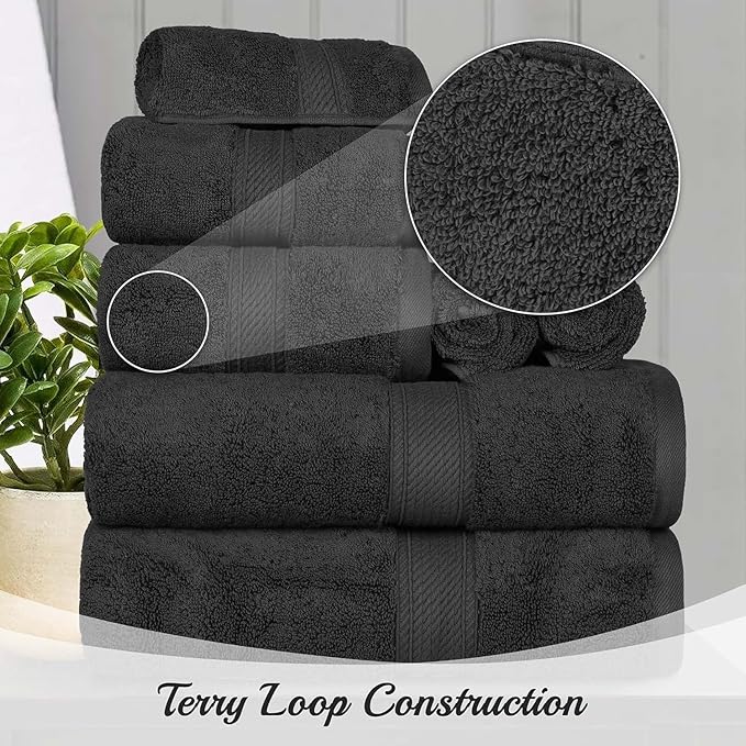 SUPERIOR Egyptian Cotton Pile Bath Sheet Set of 2, Ultra Soft Luxury Towels - Image 6