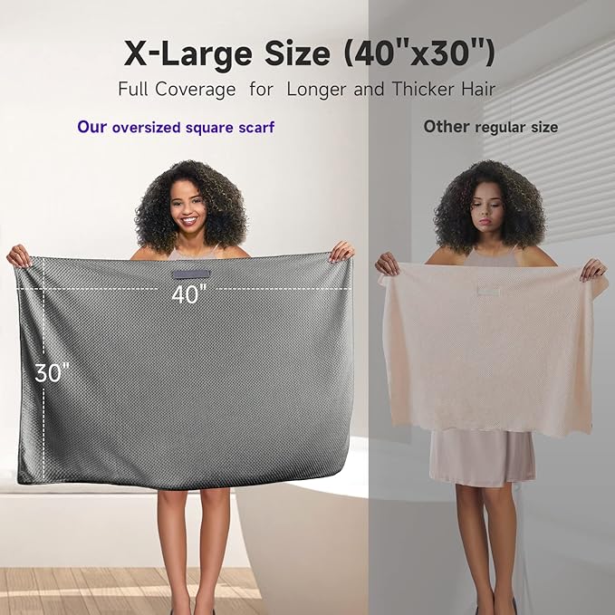 Umisleep Extra Large Microfiber Hair Towel - Image 5