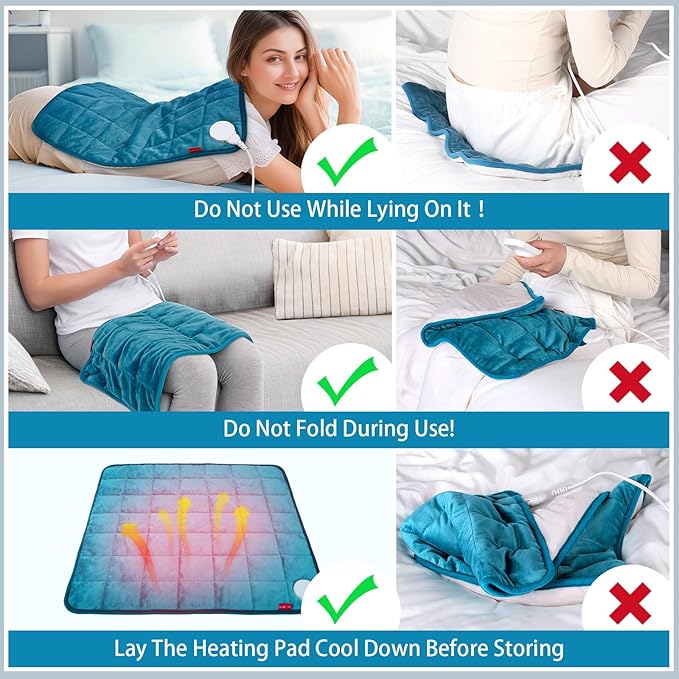 Comfytemp Weighted Heating Pad for Back & Period, Birthday Gifts for Women Men - Image 9