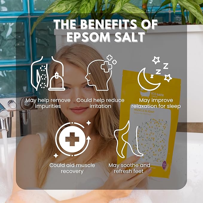 Eco Bath London Muscle & Joint Epsom Salt Bath Soak – Pouch 2.2 LB | Made in UK - Image 4