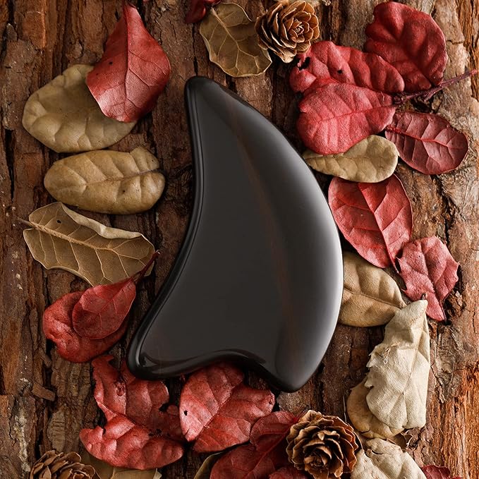 Bian Stone Gua Sha Facial Tools Scraping Massage Face Guasha Board Scraping - Image 2