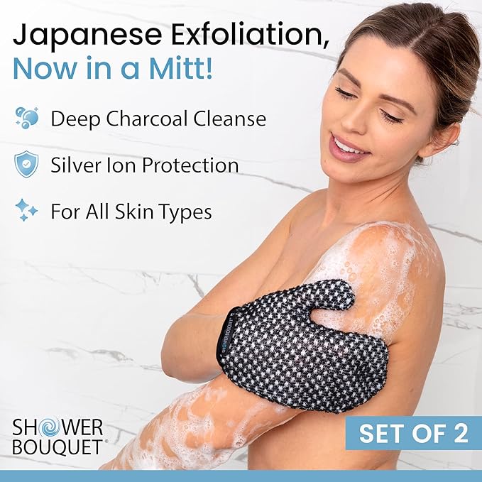 Japanese Exfoliating Mitt 2-Pack - Image 2