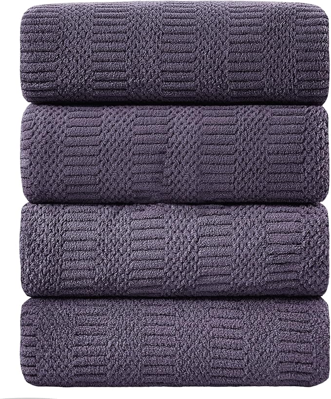 Ycosy 4 Pack Extra Large Microfiber Bath Towels Set, 35x70 inches, Less Lint by Ycosy