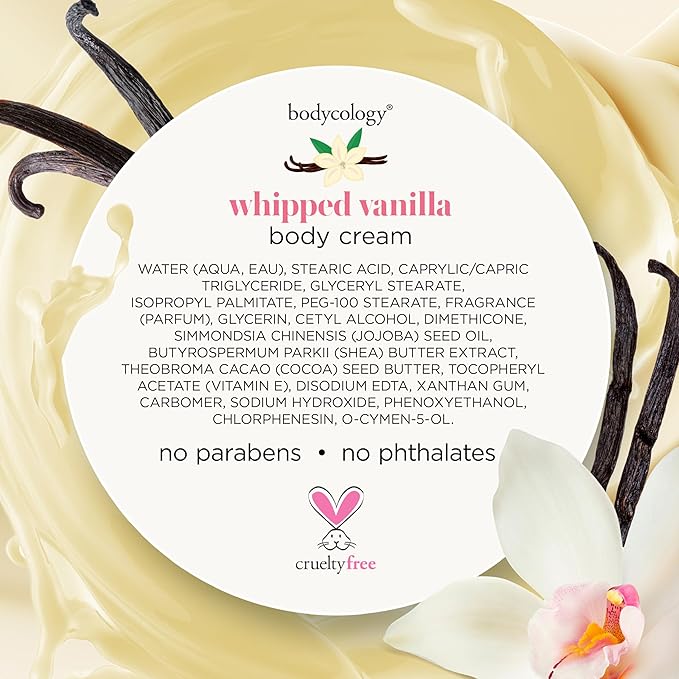 Bodycology Shea Butter Body Cream, Whipped Vanilla, 8 oz - Image 7