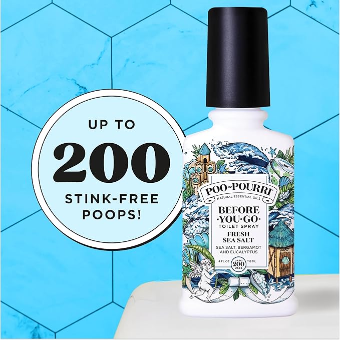 Poo-Pourri Before-You-Go Toilet Spray, Fresh Sea Salt, 4 Fl Oz, Bathroom Odor - Image 8