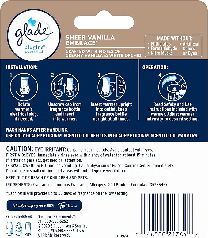 Glade PlugIns Refills Air Freshener, Scented and Essential Oils - Image 2