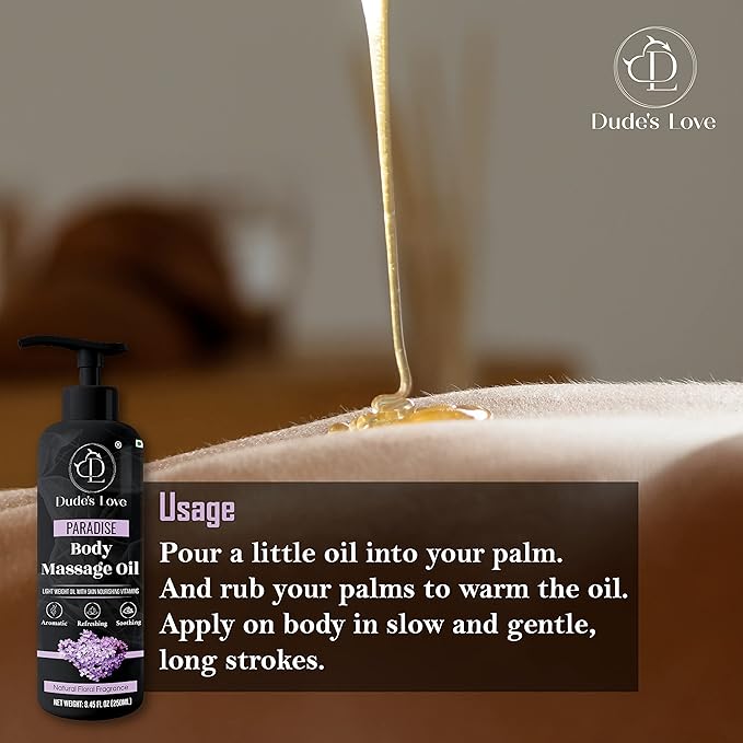 Organic - Lavender Floral Edible Full Body Massage Oil - Relaxing, Calming | No - Image 6