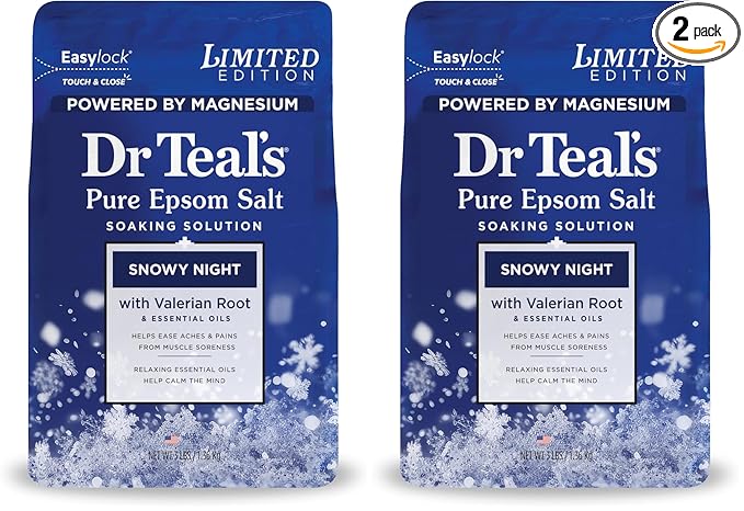 Dr Teal's Epsom Salt Magnesium Soak, Snowy Night, 3 lbs by DrTeals