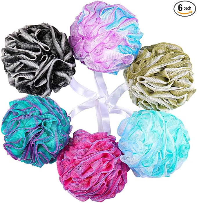 BTYMS 75g/Pc Large Loofahs Shower Sponge, Exfoliating Body Scrubber Shower by BTYMS