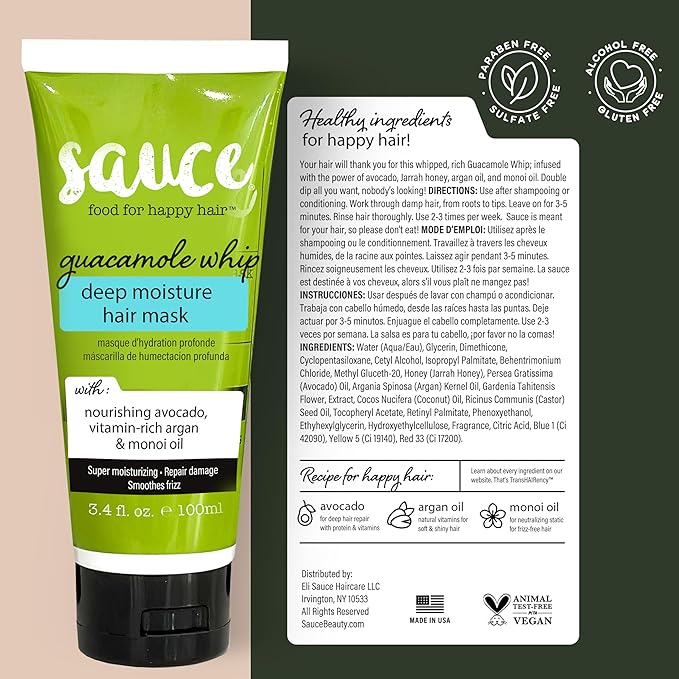SAUCE BEAUTY Deep Conditioning Hair Mask Guacamole Whip Hair Mask - Image 7