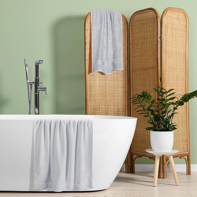 BELZZI Home Ultra Soft 4 Pack Oversized Bath Towel Set 27x54, Cotton Compact - Image 5
