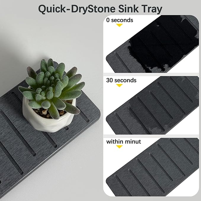 2PCS Water Absorbing Stone Tray - Image 3