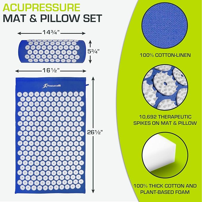 ProsourceFit Acupressure Mat and Pillow Set - Image 2