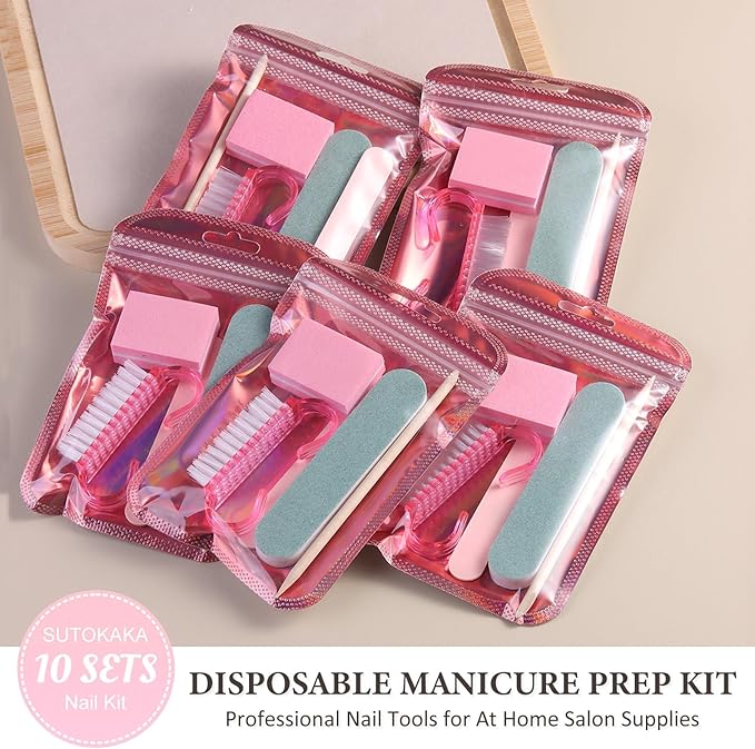 SUTOKAKA 10 Sets Disposable Manicure Prep Kit - Image 3