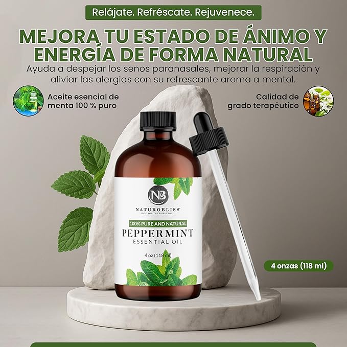 NaturoBliss Peppermint Essential Oil, 100% Pure and Natural Therapeutic Grade - Image 5