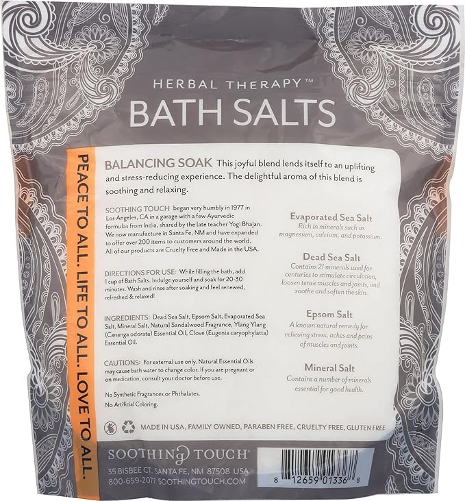Soothing Touch Deep Sleep Bath Salts Balancing Soak Clove Sandalwood & Ylang - Image 2