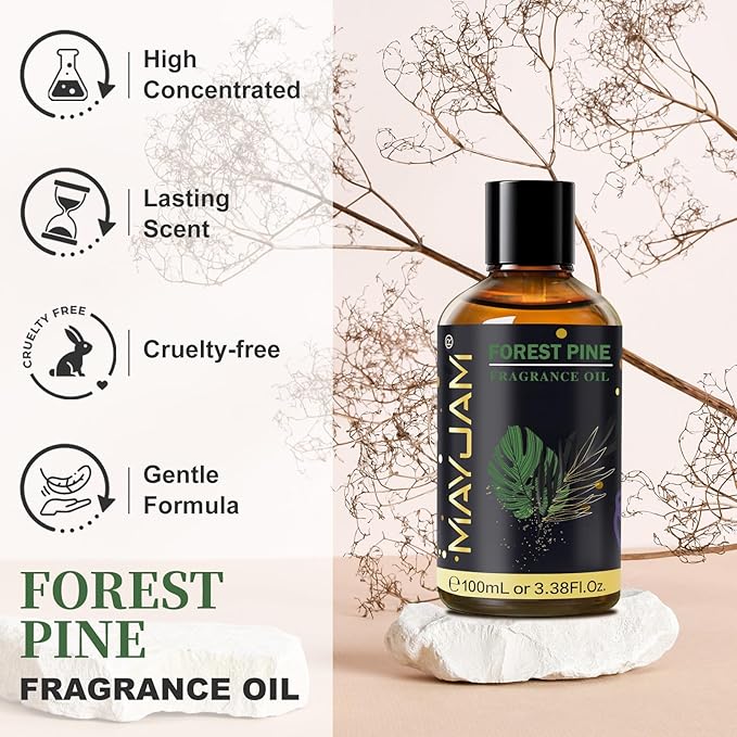 Forest Pine Fragrance Oil Essential Oil, MAYJAM 3.38FL.OZ Forest Pine Oil - Image 2