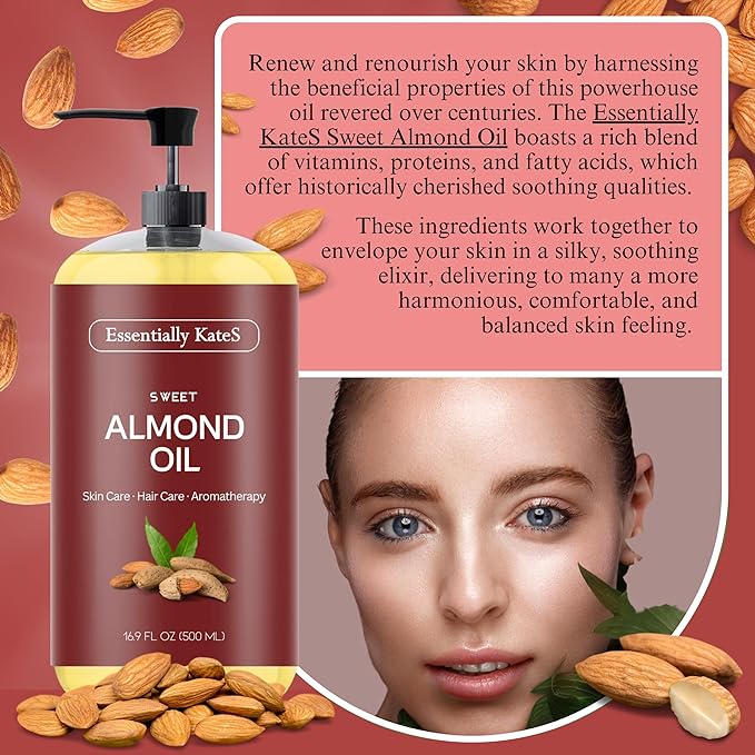 Essentially KateS Sweet Almond Oil 33.8 Fl Oz - Image 2